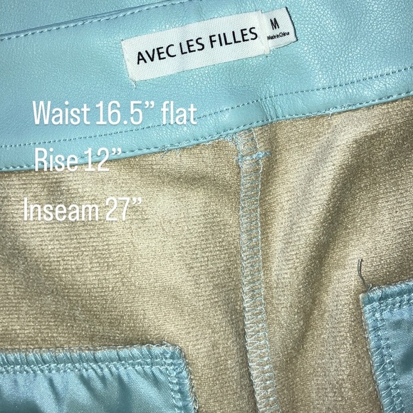 Anthropologie Avec Les Filles Faux Leather Cropped Wide-Leg Pants - Picture 5 of 6